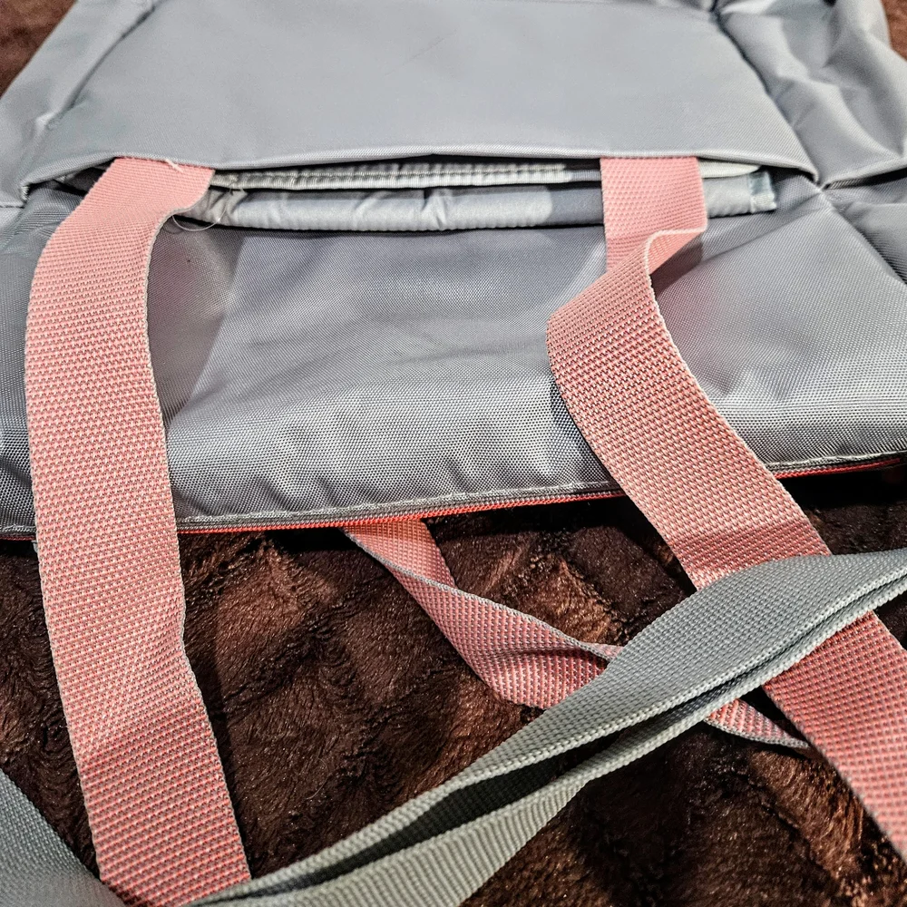 Skip Hop Gray and Pink Diaper Bag